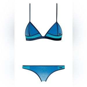 Triangl Color-block Blue Bikini Set